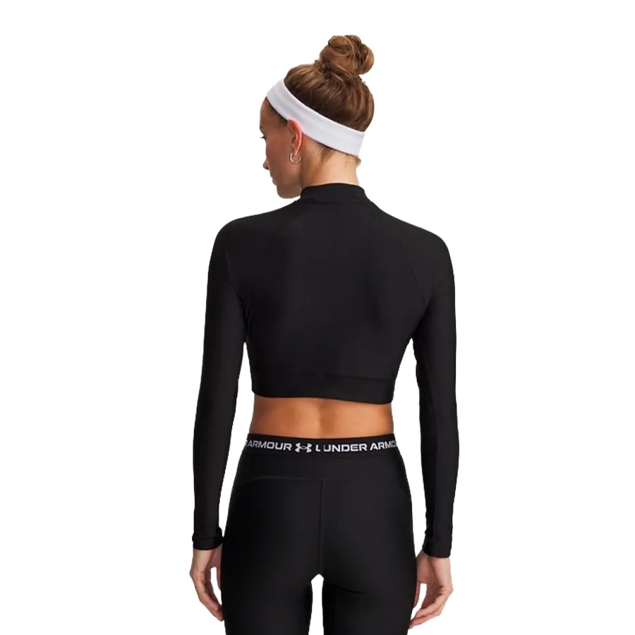 Imagen 1 de 3 de Remera Under Armour Heatgear Crop Mock Ls-NEGRO