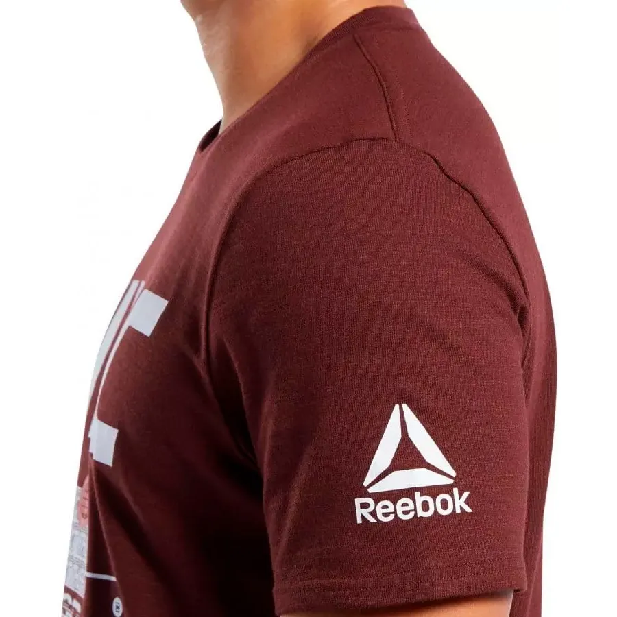 Imagen 4 de 6 de Remera Reebok Ufc Fight Week-BORDO