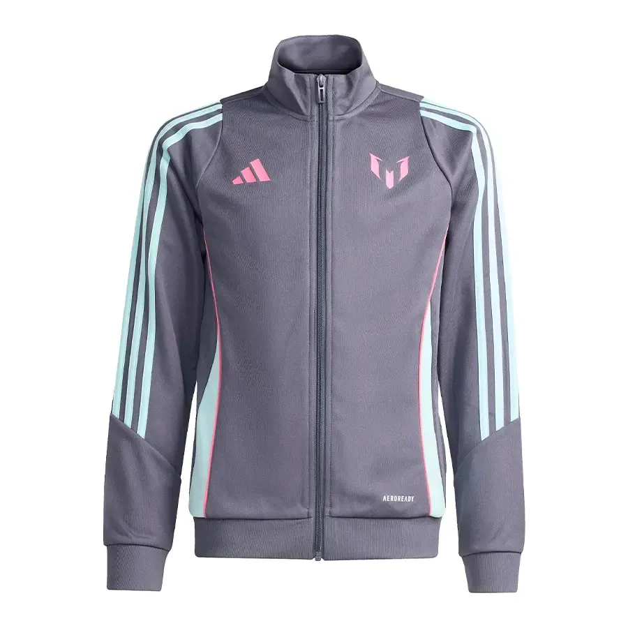 Imagen 2 de 4 de Campera adidas Messi Kids-GRIS/ROSA