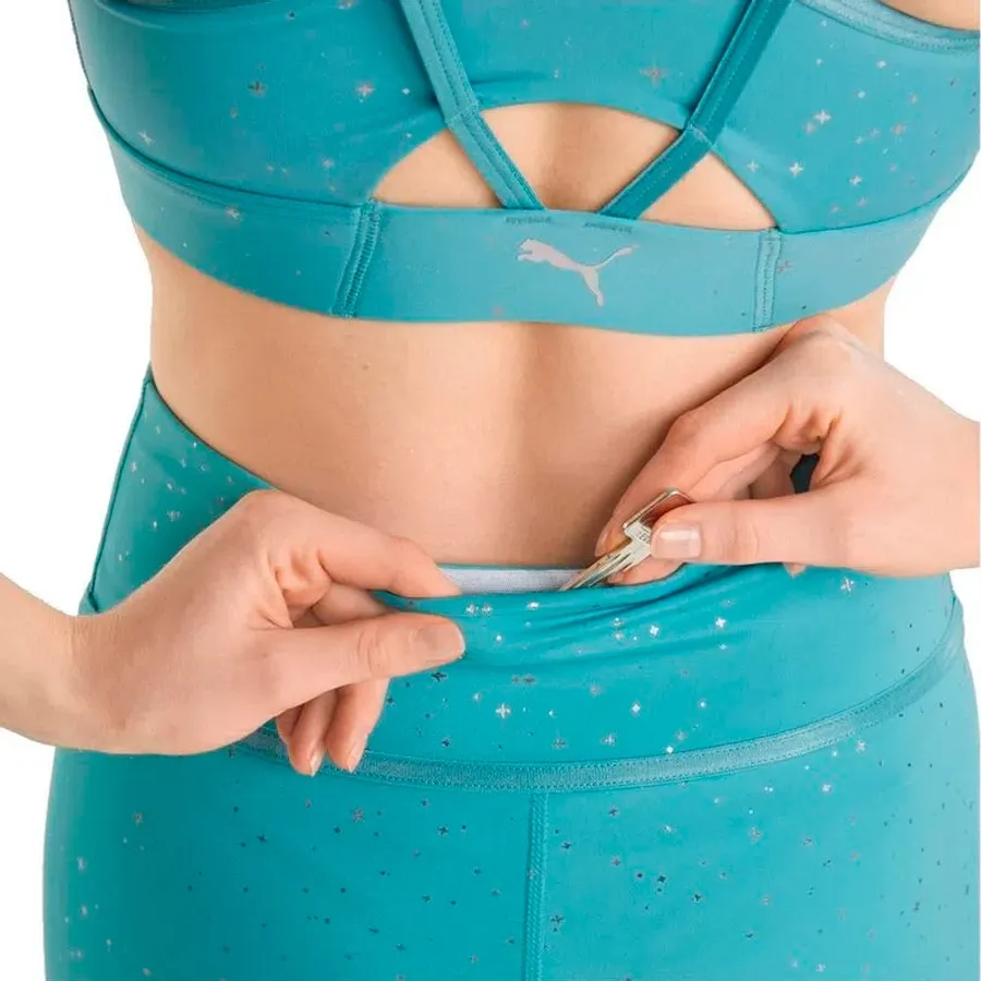 Imagen 2 de 4 de Calza Puma Stardust Crystalline High-VERDE AGUA