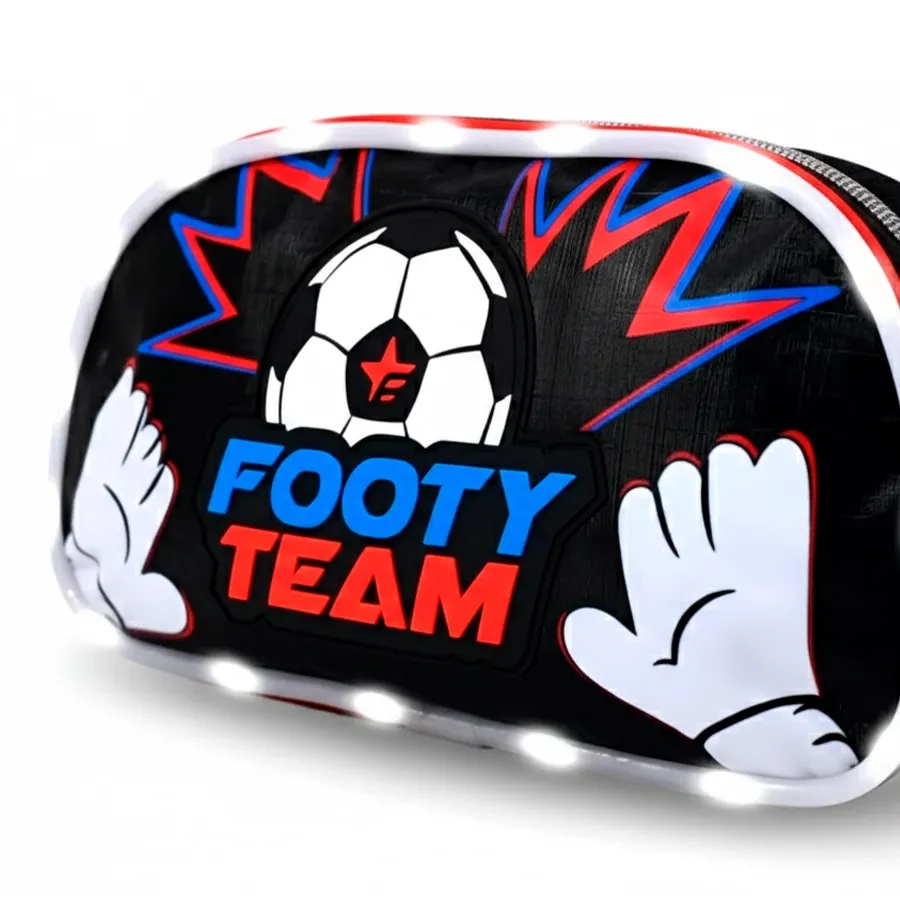 Imagen 1 de 2 de Cartuchera Footy Futbol Pop It Con Led-NEGRO/ROJO/MARINO