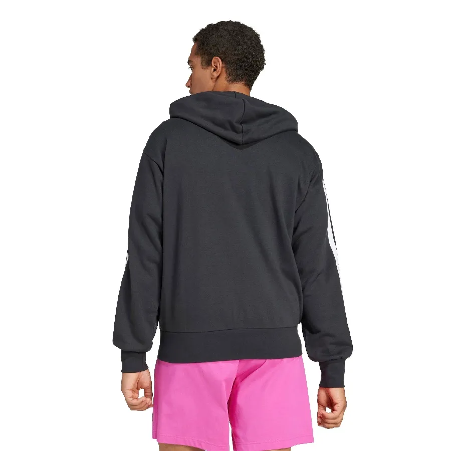 Imagen 2 de 4 de Campera adidas Essentials 3-stripes French Terry-NEGRO