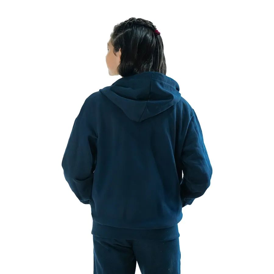Imagen 2 de 5 de Campera Kamp Colegial C/ Capucha K25-MARINO