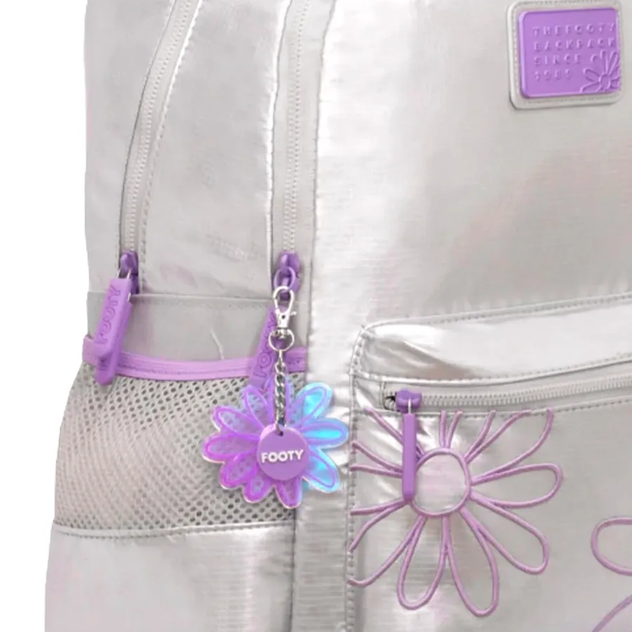 Imagen 2 de 3 de Mochila Espalda 18" Daisy-PLATA/LILA
