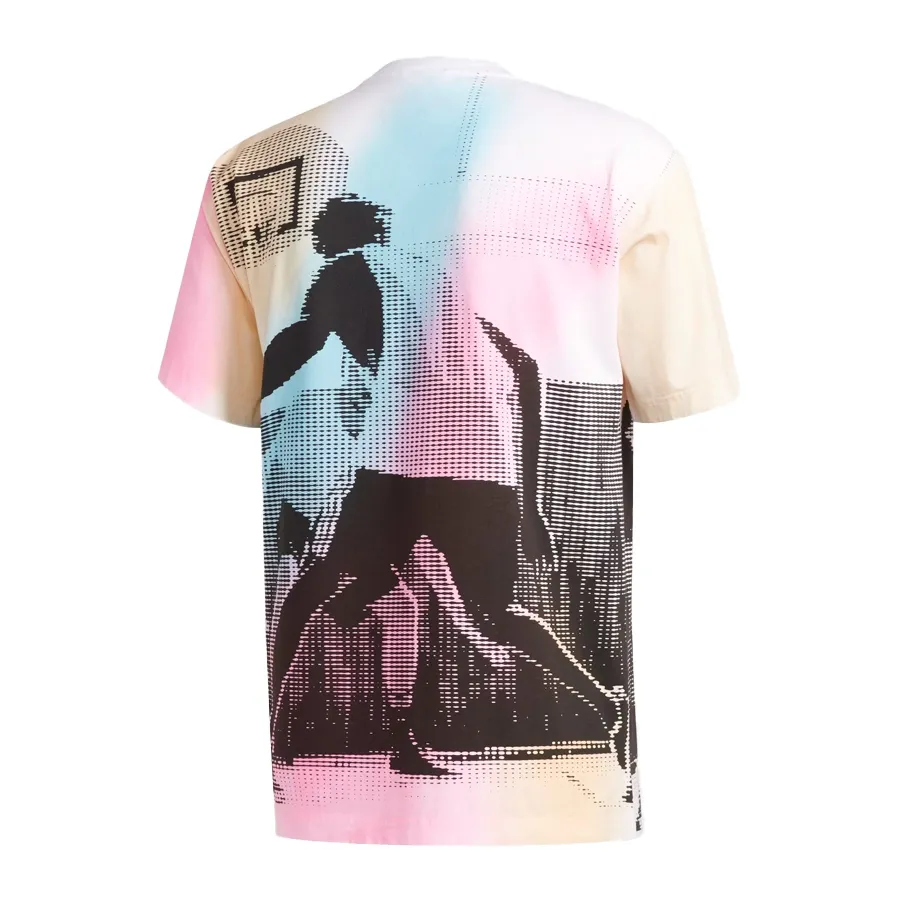 Imagen 1 de 2 de Remera adidas originals Vintage Sport-ROSA/AQUA/NEGRO