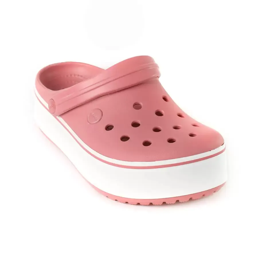 Imagen 1 de 5 de Ojotas Crocs Crocband Platform-ROSA/BLANCO