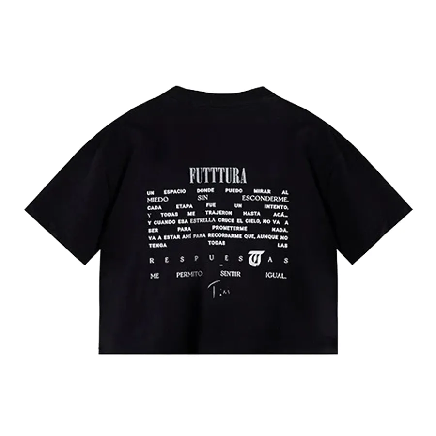 Imagen 1 de 6 de Remera Under Armour Crop Tini Futttura-NEGRO