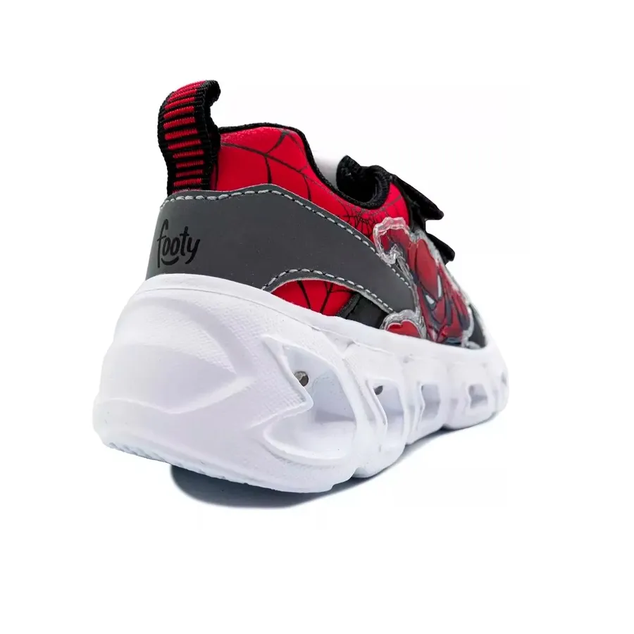 Imagen 2 de 4 de Zapatillas Footy Spiderman Con Luz-NEGRO/GRIS/ROJO