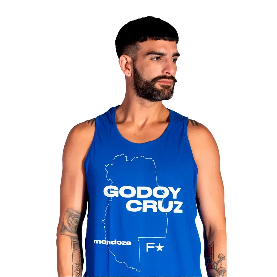Imagen 2 de 3 de Musculosa Fiume Sport Salida 24 Godoy Cruz-AZUL/BLANCO