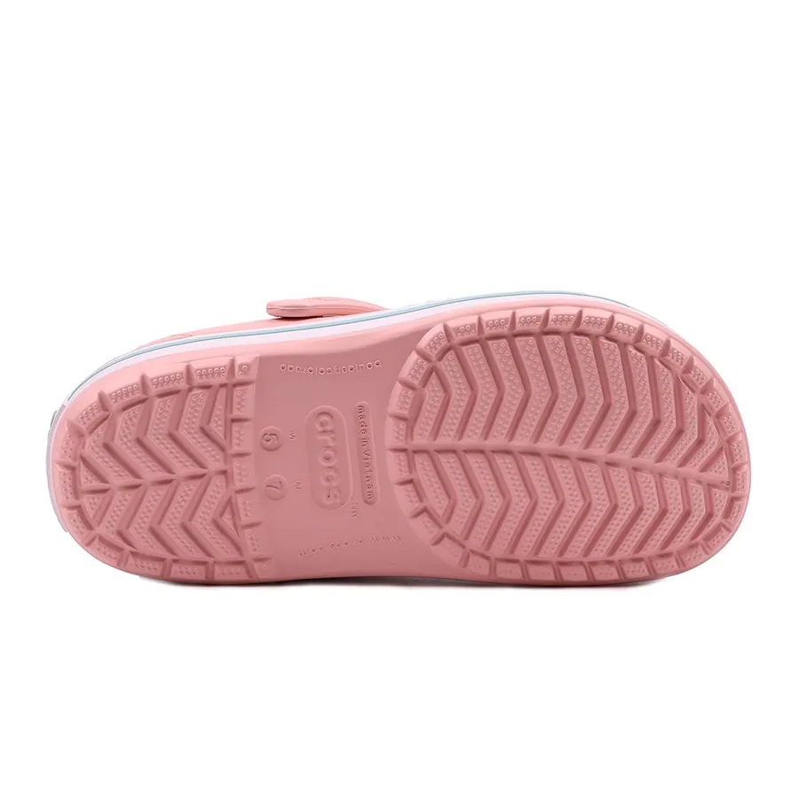 Imagen 4 de 7 de Ojotas Crocs Crocband-ROSA/BLANCO/VERDE AGUA