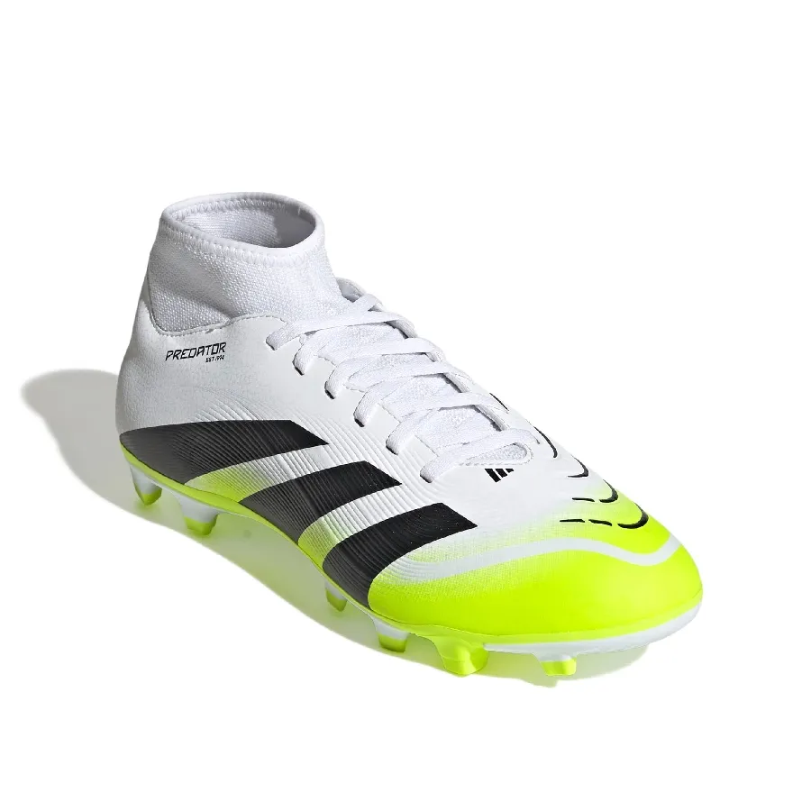 Imagen 1 de 7 de Botines adidas Predator Club Sock Fg-BLANCO/VERDE FLUOR/NEGRO