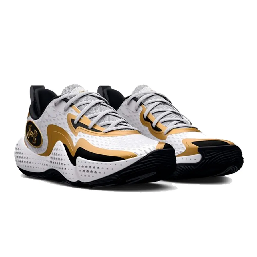 Imagen 2 de 5 de Zapatillas Under Armour Spawn 5-BLANCO/DORADO