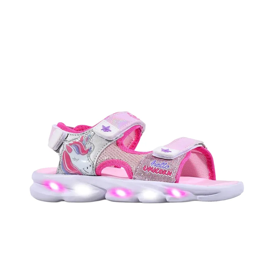 Imagen 0 de 4 de Sandalias Footy Sandalia con Luz 24-ROSA/PLATA/FUCSIA