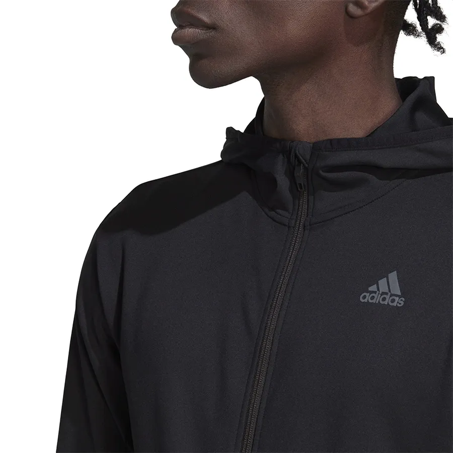Imagen 3 de 5 de Campera adidas Hiit Cierre Frontal-NEGRO
