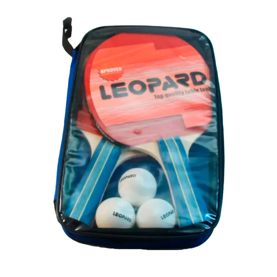 Imagen 1 de 4 de Set Ping Pong Leopard-ROJO/AZUL