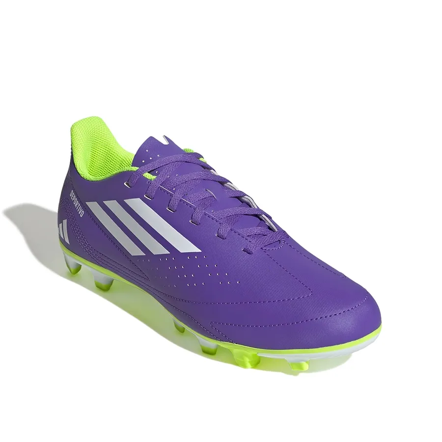 Imagen 1 de 7 de Botines adidas Deportivo III Fg-MORADO/AMARILLO FLUOR