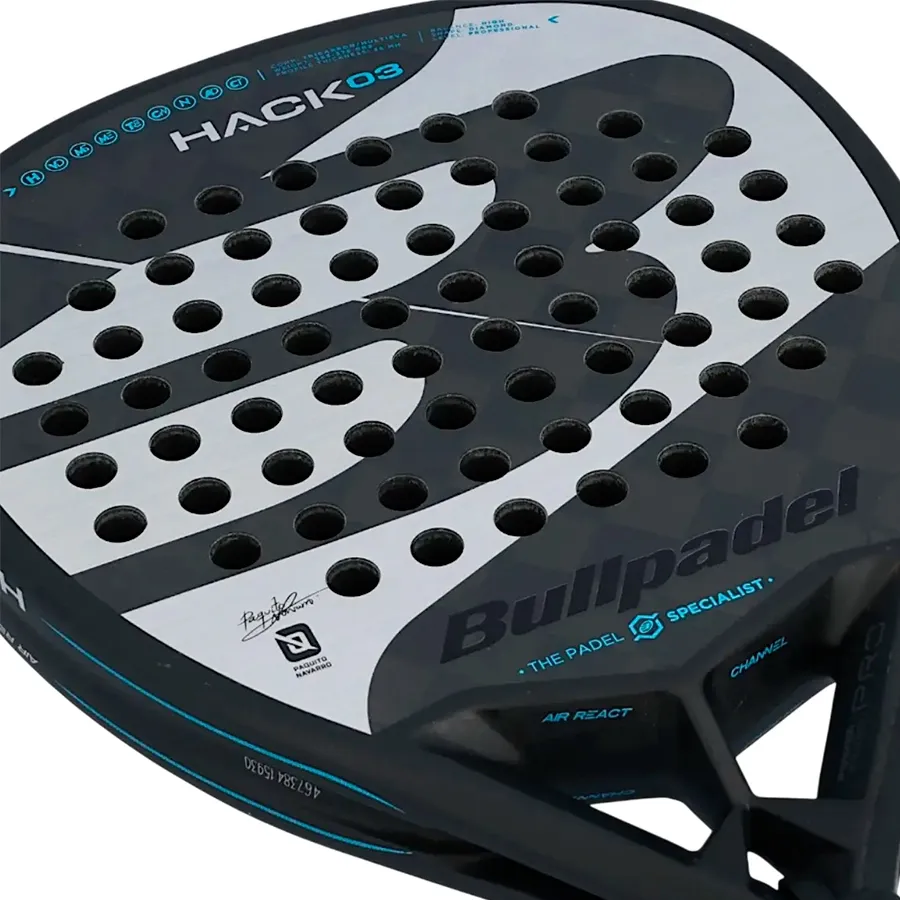 Imagen 2 de 5 de Paleta Bullpadel Hack 03 23-NEGRO/GRIS