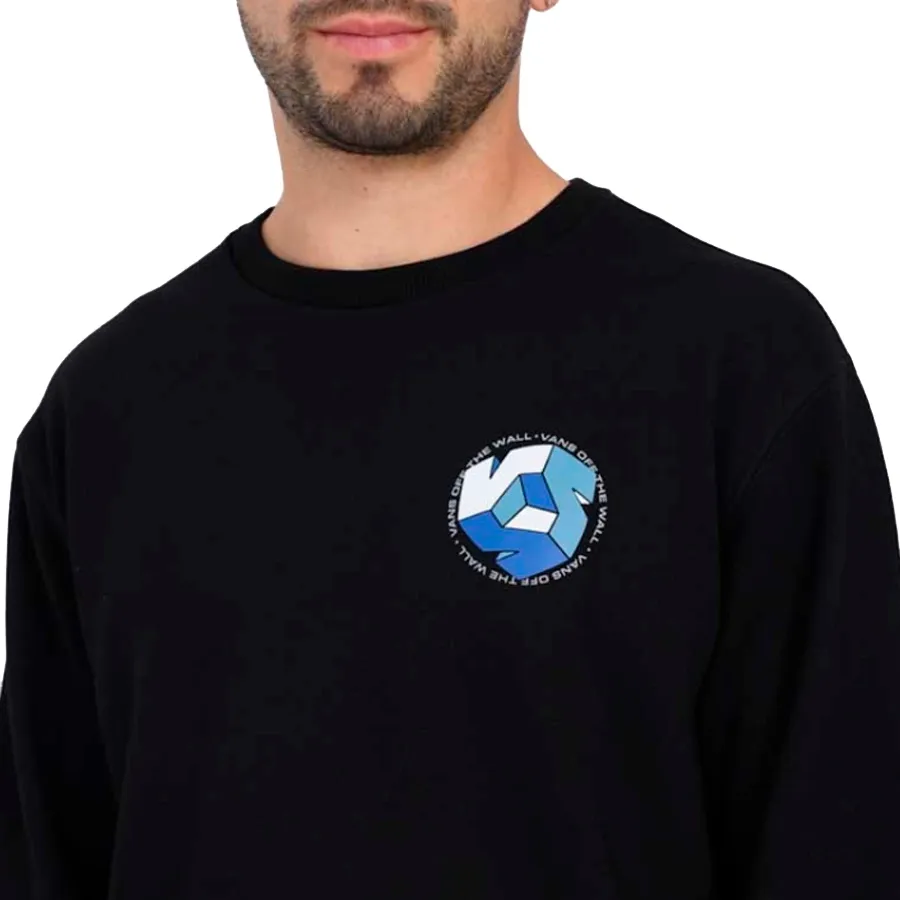 Imagen 2 de 3 de Buzo Vans Cycle V Crew French Terry-NEGRO