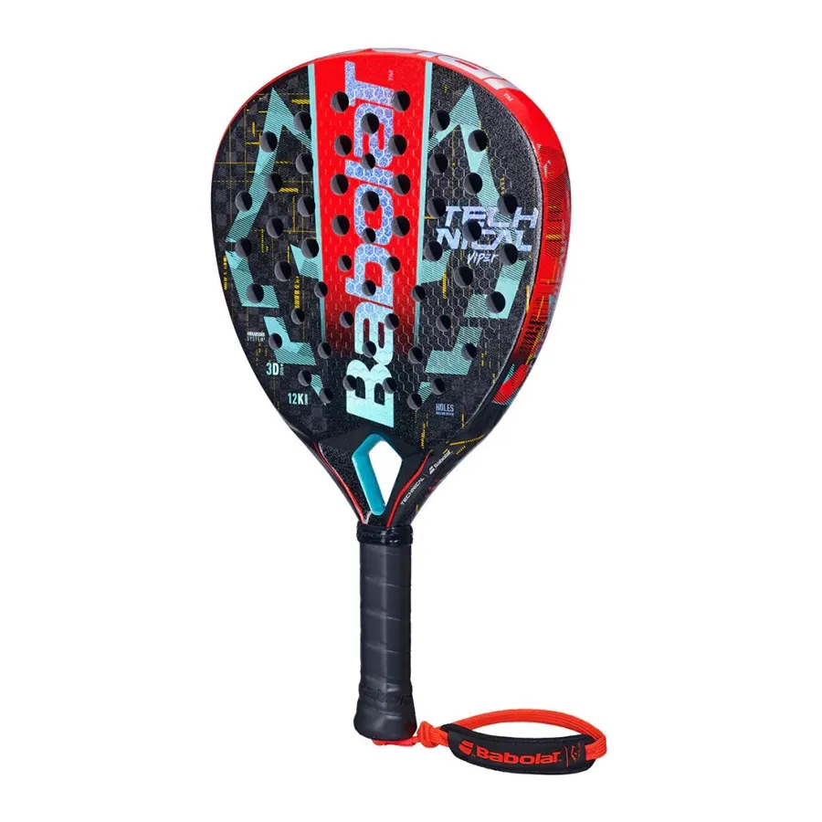 Imagen 1 de 6 de Paleta Babolat Tech Viper Juan Lebron-NEGRO/CELESTE/ROJO