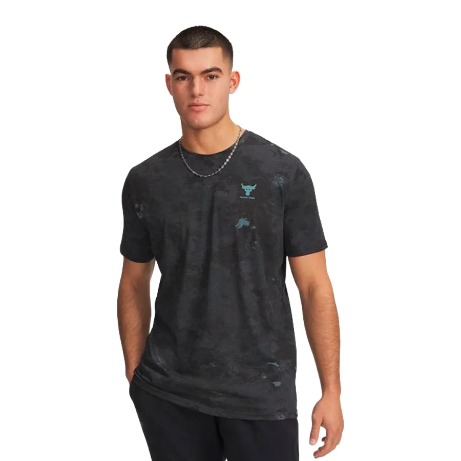 Imagen 0 de 3 de Remera Under Armour de Entrenamiento Project Rock estampada-GRAFITO/NEGRO