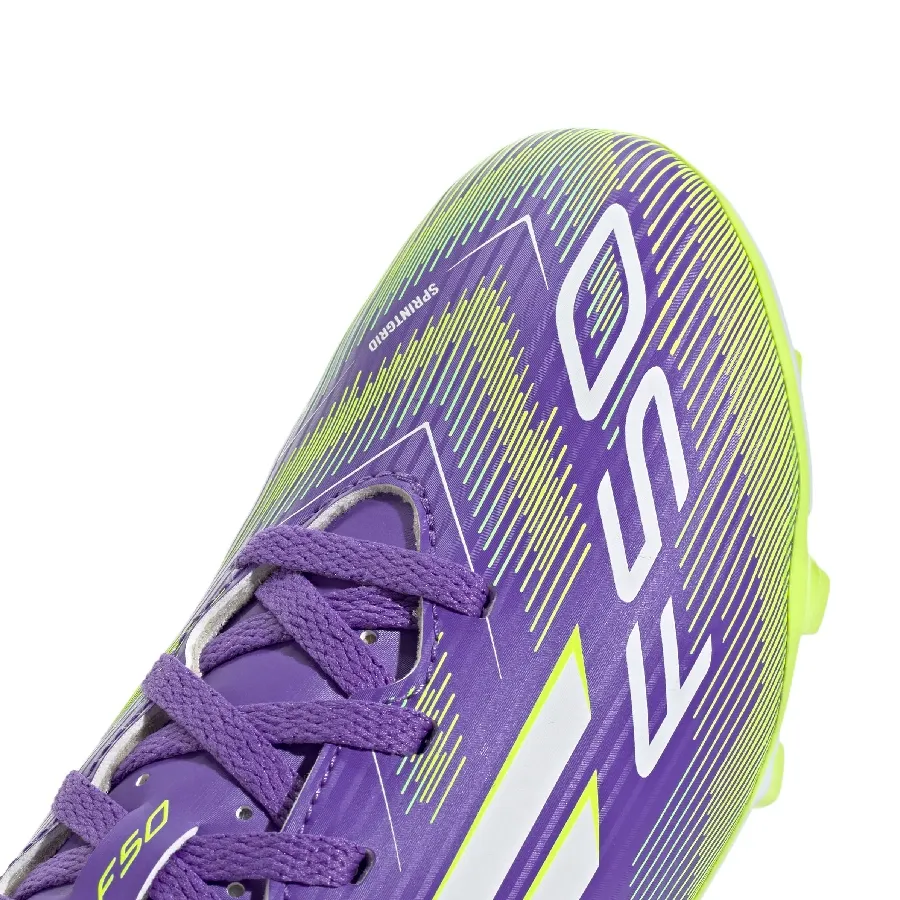 Imagen 5 de 7 de Botines adidas F50 Club Fg Niño-PURPURA/VERDE FLUOR