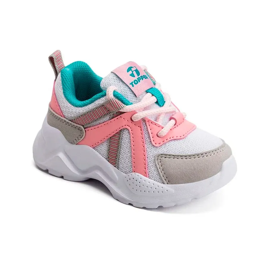Imagen 1 de 5 de Zapatillas Topper Chalpa Bebe-BLANCO/GRIS/ROSA