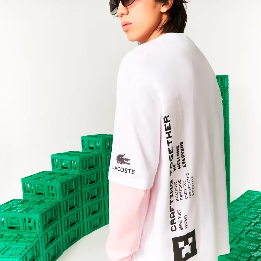 Imagen 3 de 5 de Remera Lacoste -NEGRO/BLANCO