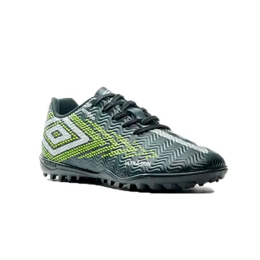 Imagen 2 de 5 de Botines Umbro Ultraskin Jr-NEGRO/PLATA/LIMA