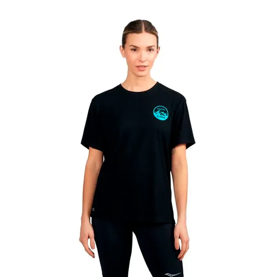 Imagen 0 de 6 de Remera Saucony Rested El Cruce-NEGRO