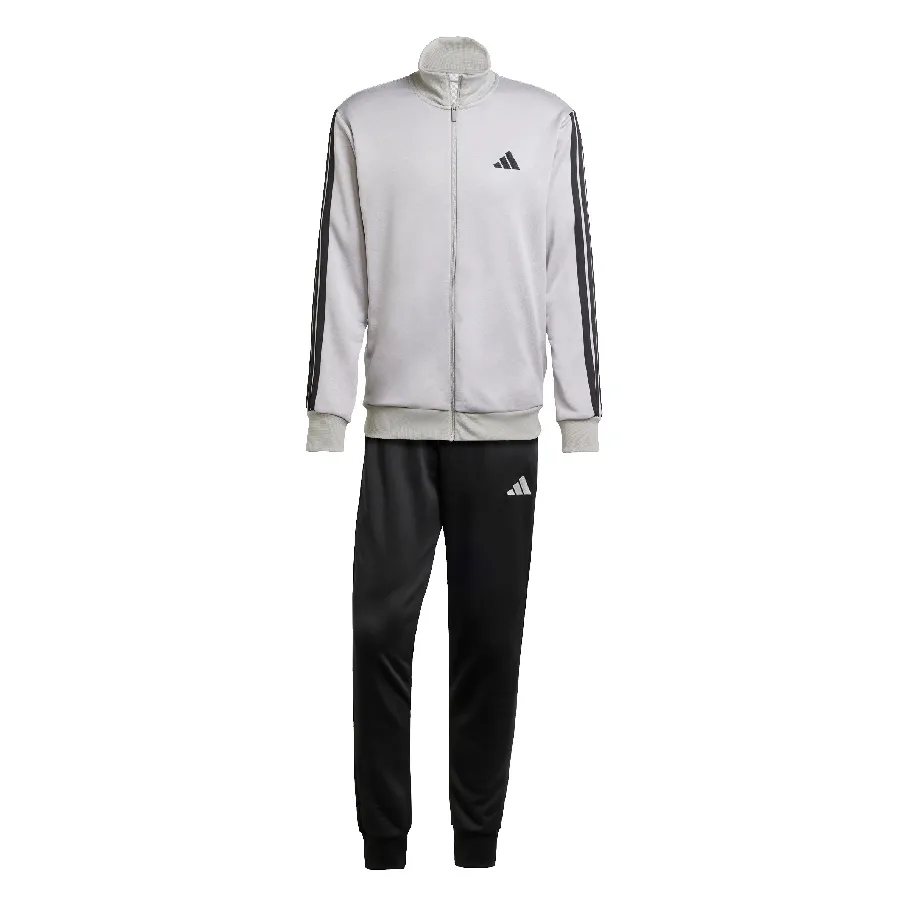 Imagen 1 de 5 de Conjunto adidas Básico 3 Stripes-GRIS/NEGRO