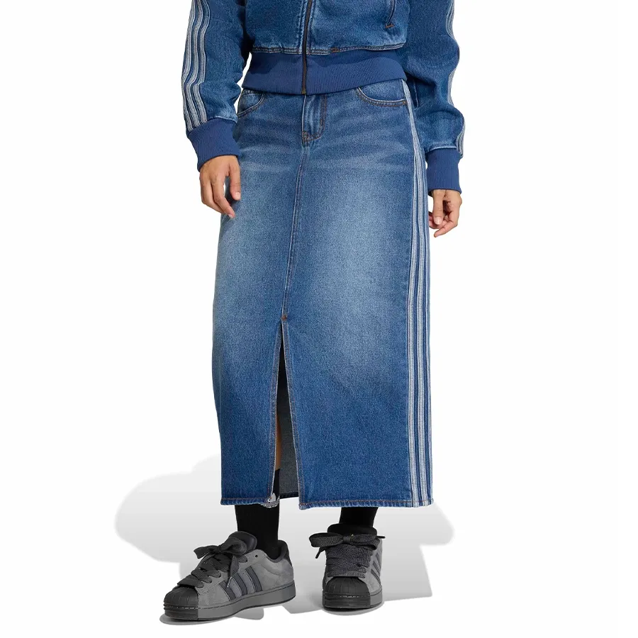Imagen 0 de 5 de Falda Adidas Originals Denim Pencil 3 Stripes-JEAN