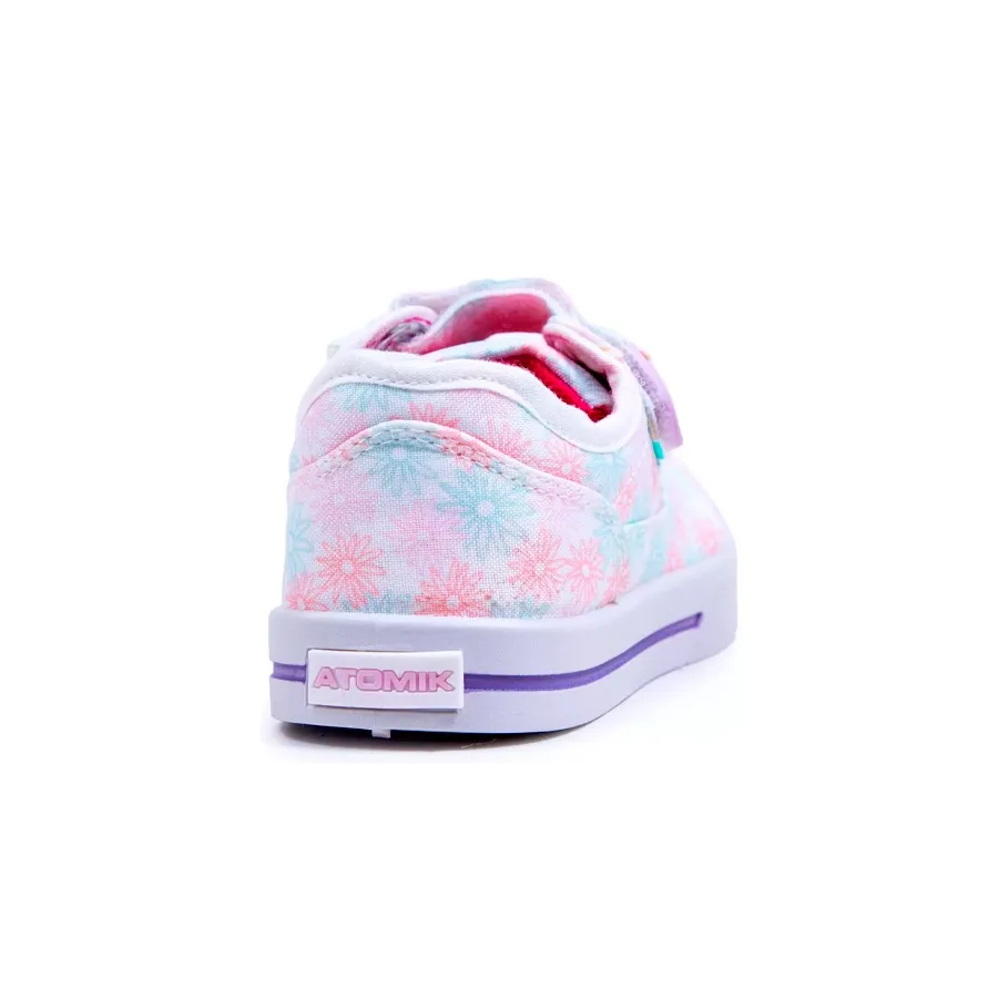 Imagen 2 de 5 de Zapatillas Atomik Skate Tokio 23-BLANCO/ROSA/TURQUESA