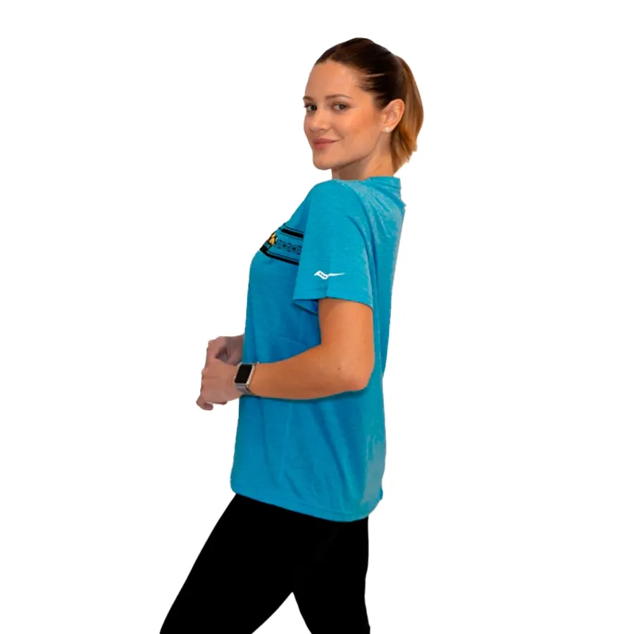 Imagen 4 de 6 de Remera Saucony Stopwatch El Cruce-TURQUESA
