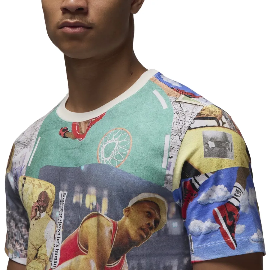 Imagen 2 de 4 de Remera Nike Camiseta Jordan Flight Essential Crew-MULTICOLOR