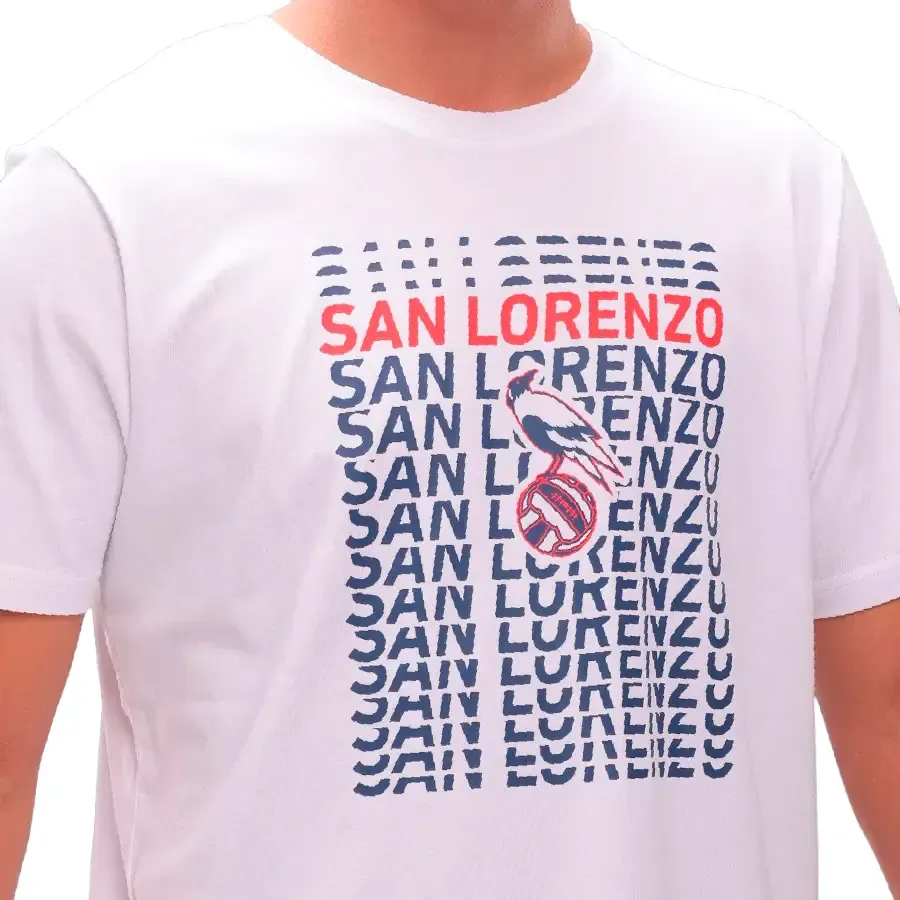Imagen 2 de 3 de Remera Atomik San Lorenzo Grafica-BLANCO