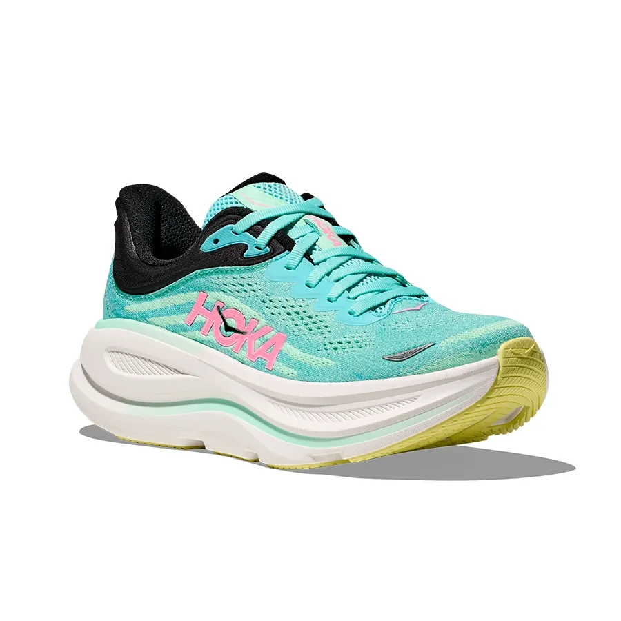 Imagen 1 de 8 de Zapatillas Hoka Bondi 9-VERDE AGUA/CELESTE/ROSA