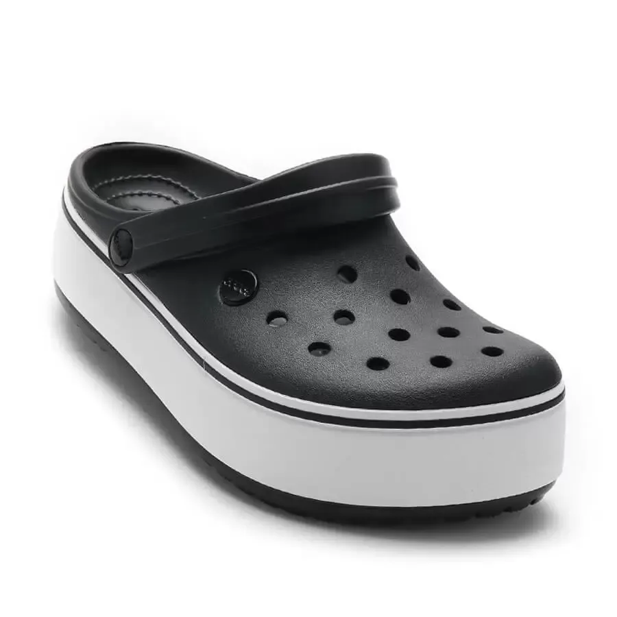 Imagen 0 de 4 de Ojotas Crocs Crocband Platform Clog-NEGRO/BLANCO
