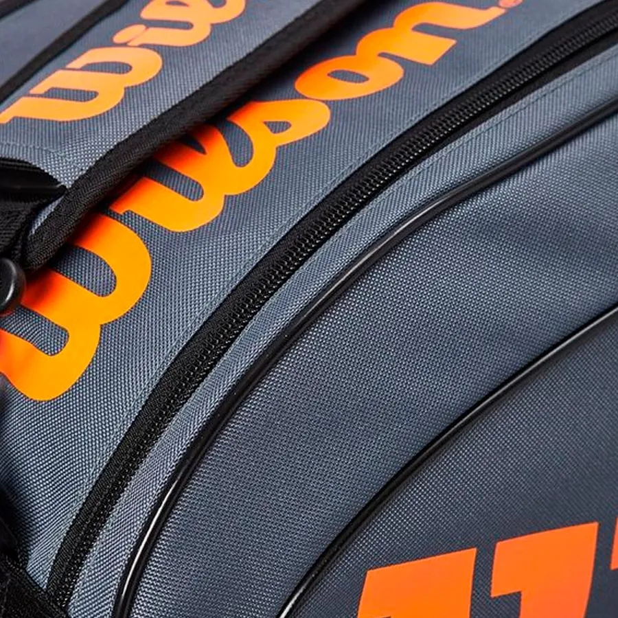 Imagen 3 de 4 de Raquetero Wilson Team 6pk Gyor-GRIS/NARANJA/NEGRO