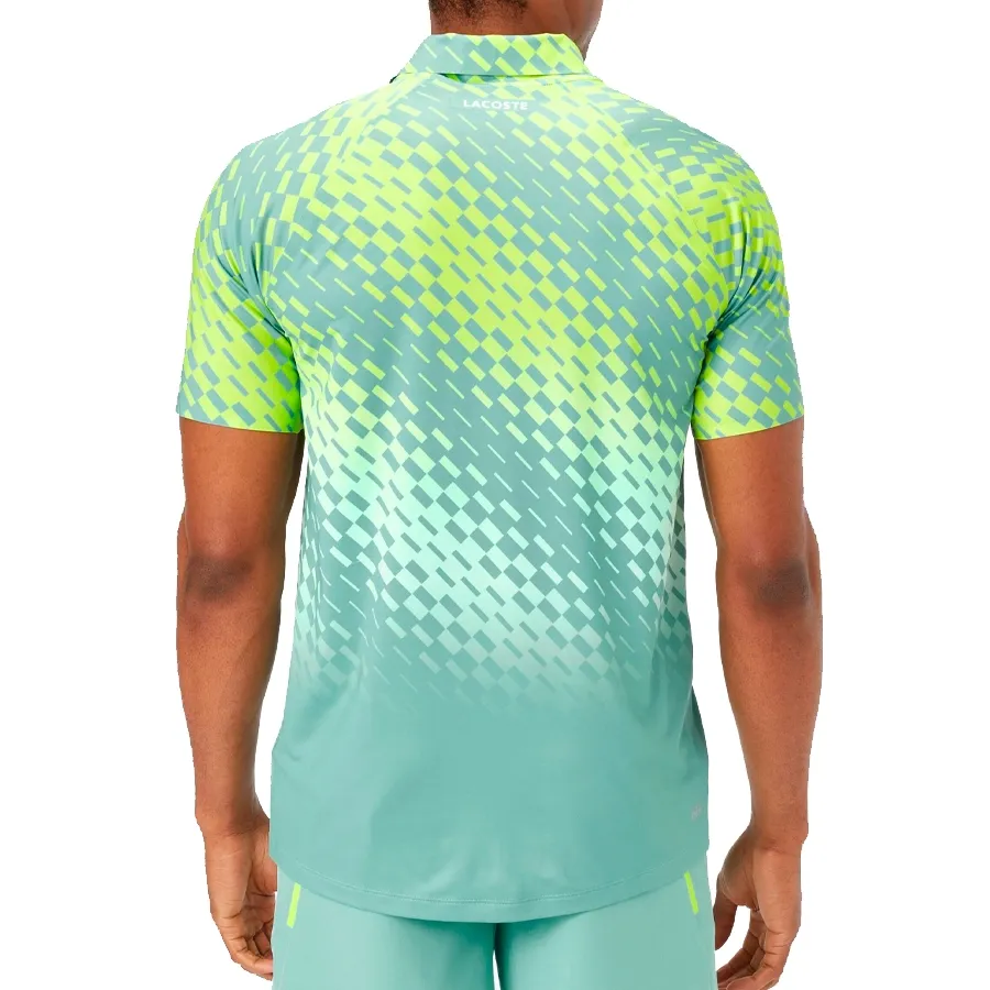 Imagen 3 de 9 de Remera Lacoste Novak Djokovic-VERDE/LIMA