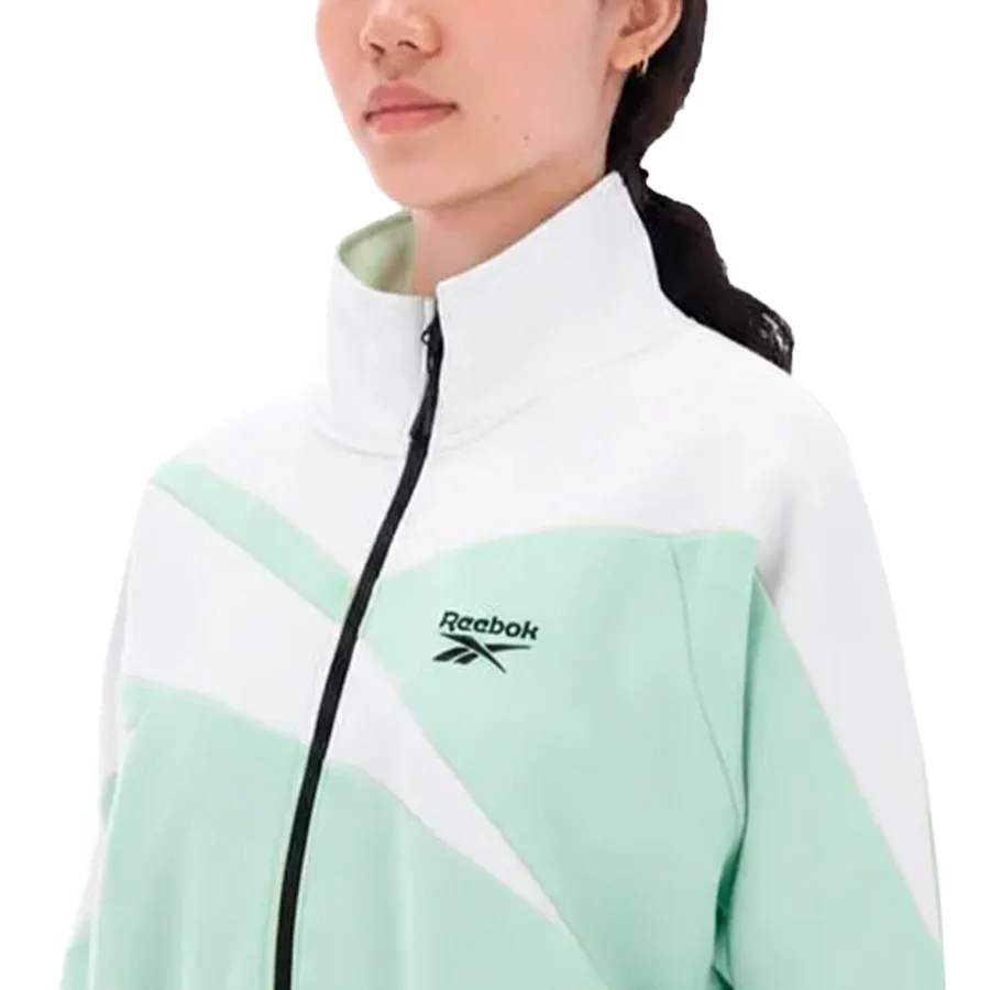 Imagen 2 de 3 de Campera Reebok Vector Track-BLANCO/VERDE AGUA