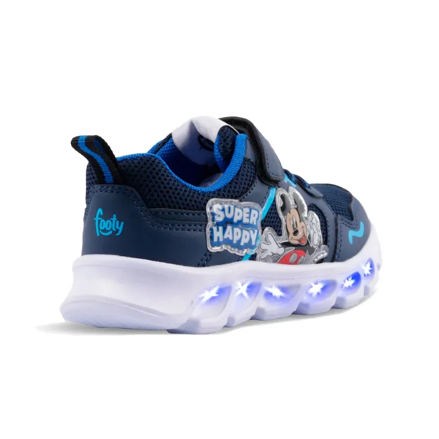 Imagen 1 de 3 de Zapatillas Footy Deportivas Mickey Con Luz-MARINO/AZUL