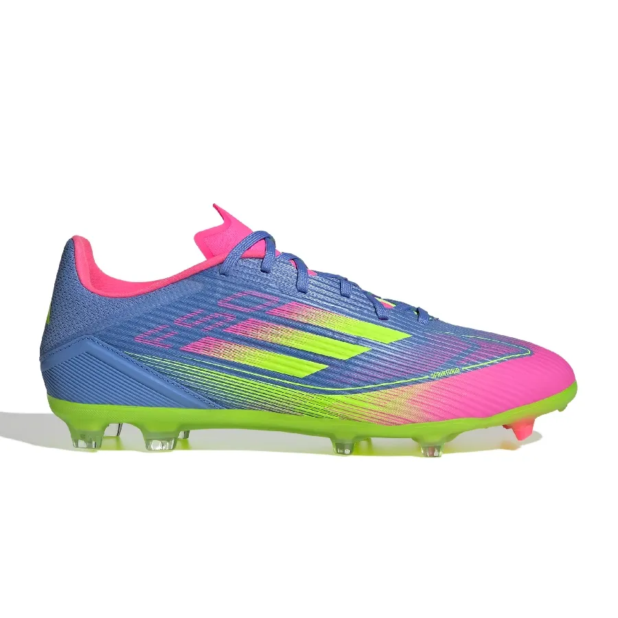 Imagen 0 de 7 de Botines adidas F50 League Fg/Mg-AZUL/AMARILLO FLUOR/ROSA FLUOR