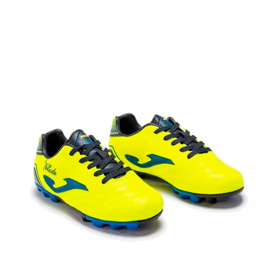 Imagen 1 de 5 de Botines Joma Toledo Campo Jr V4-AMARILLO FLUOR/AZUL/MARINO