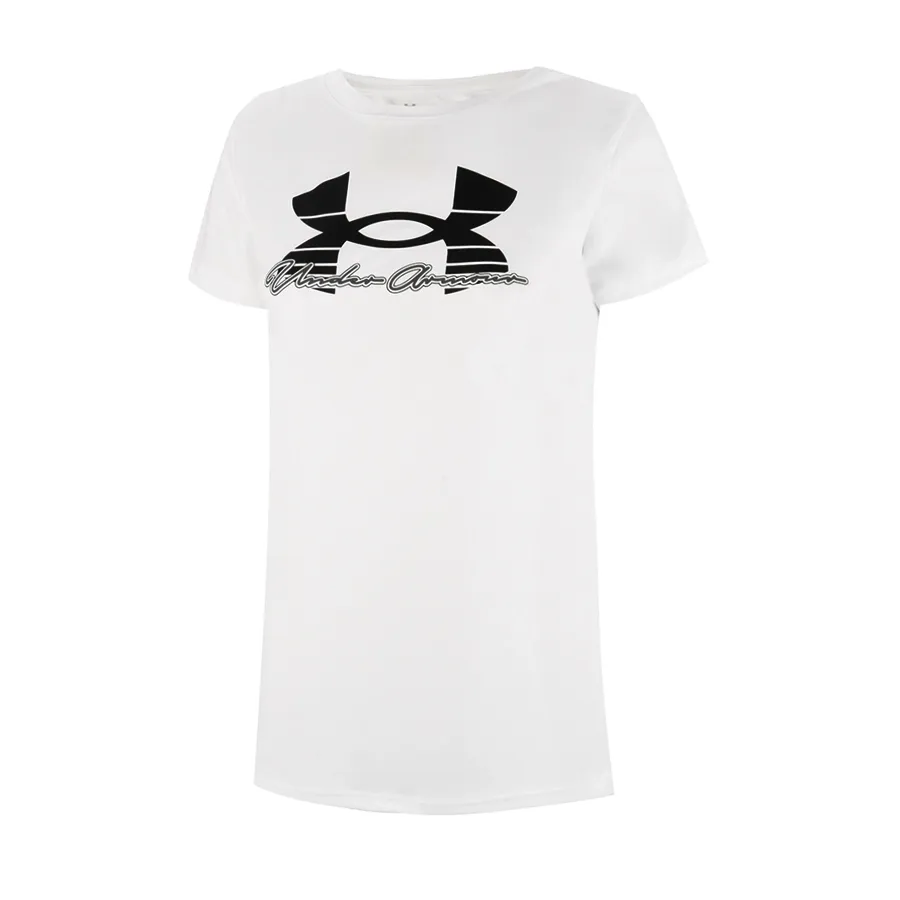 Imagen 0 de 3 de Remera Under Armour Tech Solid Script Ssc-BLANCO/NEGRO