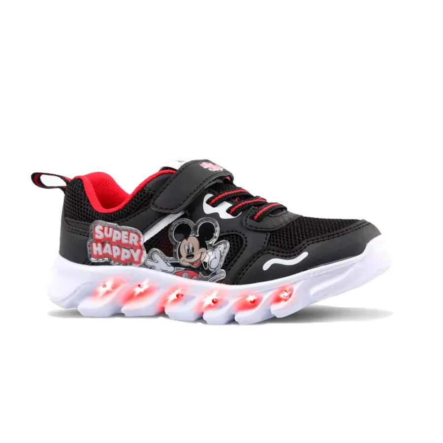 Imagen 0 de 3 de Zapatillas Footy Mickey Happy Con Luz-NEGRO/ROJO