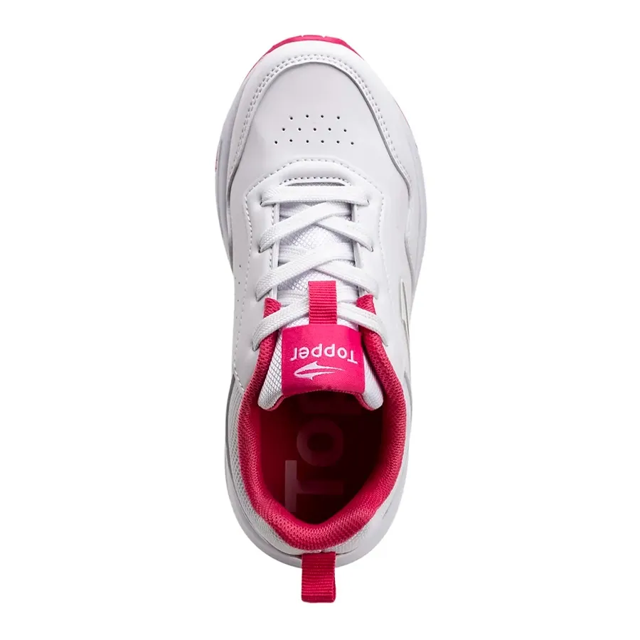 Imagen 3 de 5 de Zapatillas Topper Zurich Iii Kids-BLANCO/FUCSIA