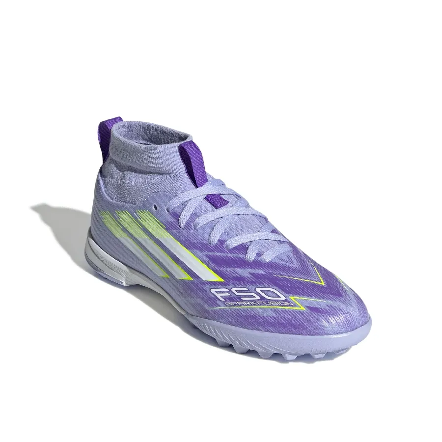 Imagen 1 de 7 de Botines adidas F50 Sparkfusion League Tf-LILA/VERDE FLUOR