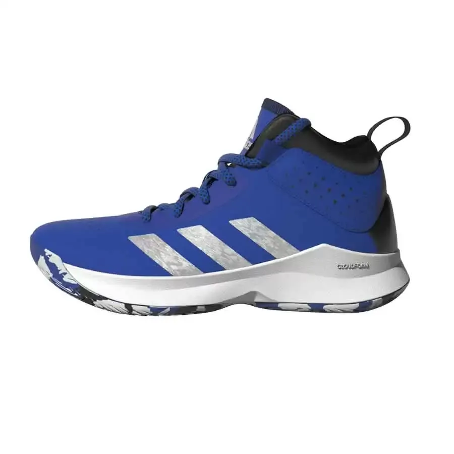 Imagen 2 de 4 de Zapatillas adidas Cross Em Up 5 K-AZUL/NEGRO/PLATA