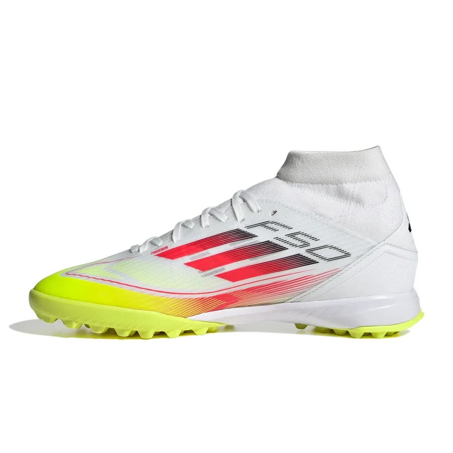 Imagen 2 de 7 de Botines adidas F50 League Tf Mid-BLANCO/AMARILLO FLUOR/CORAL FLUOR