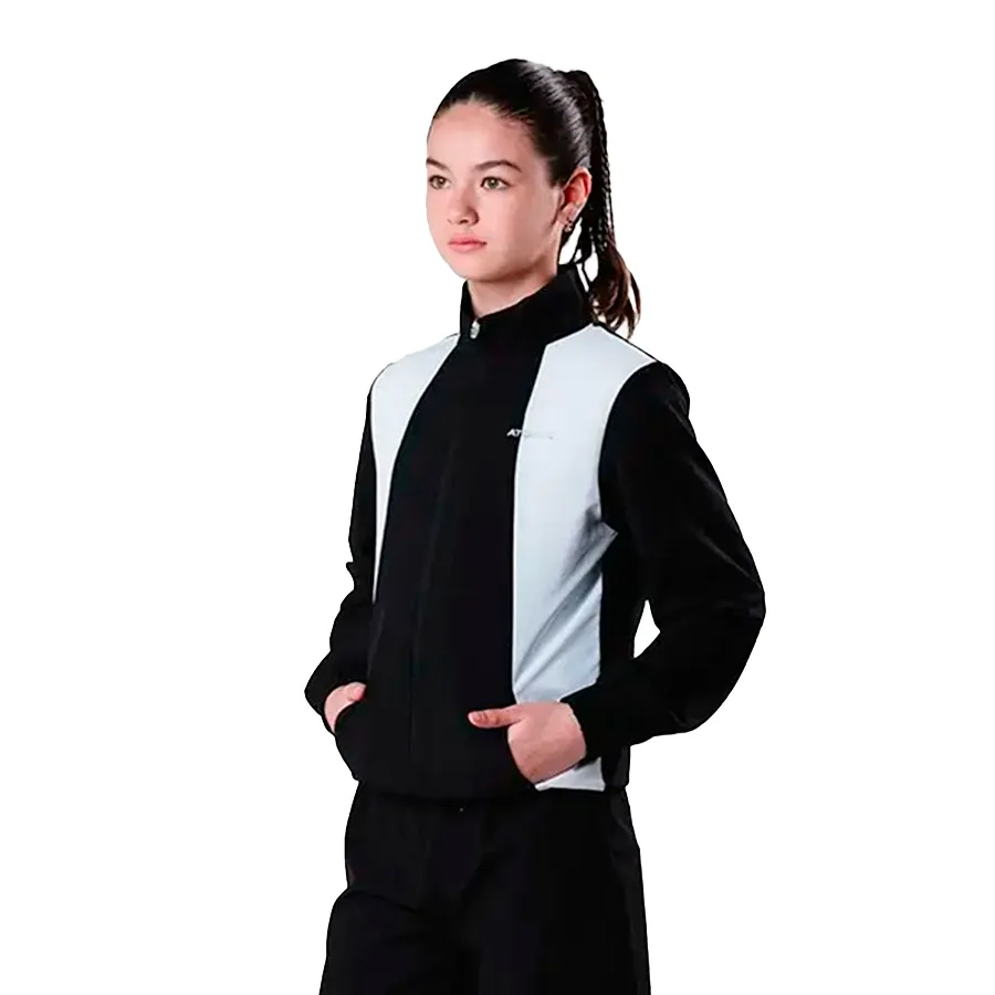 Imagen 1 de 3 de Campera Atomik Wind Kids-NEGRO/BLANCO